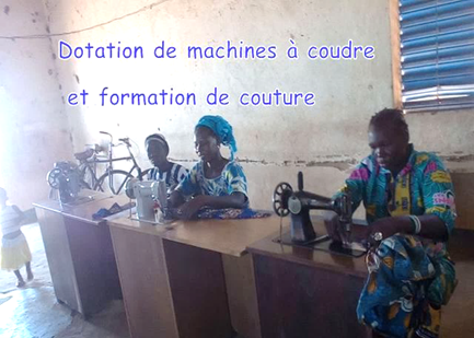 Création de l'atelier couture pour Gnongondémè